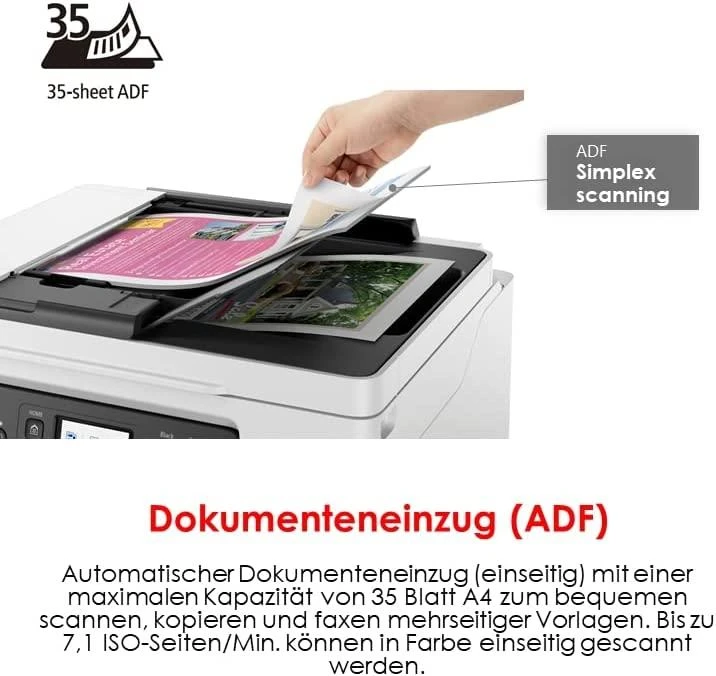 Spausdintuvas rašalinis Canon MAXIFY GX4050 MFP Spalv. refillable A4 350lap 33.6Kbps USB2.0 LAN WiFi