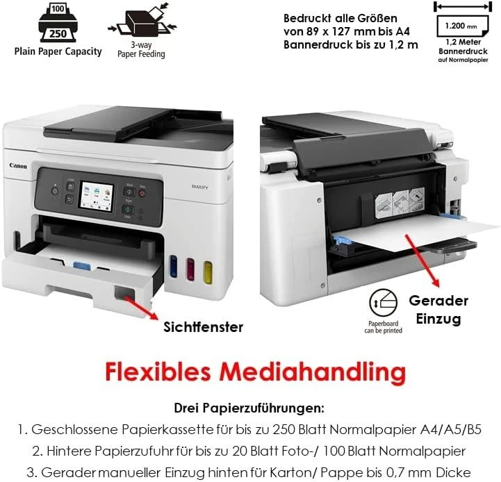 Spausdintuvas rašalinis Canon MAXIFY GX4050 MFP Spalv. refillable A4 350lap 33.6Kbps USB2.0 LAN WiFi