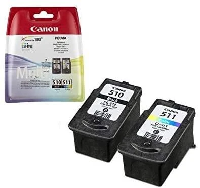 CANON 1LB PG-510 / CL-511 rašalo kasetė juodas ir spalva standartinė talpa juoda: 240 puslapių spalva: 244 puslapiai sudėtinė pakuotė