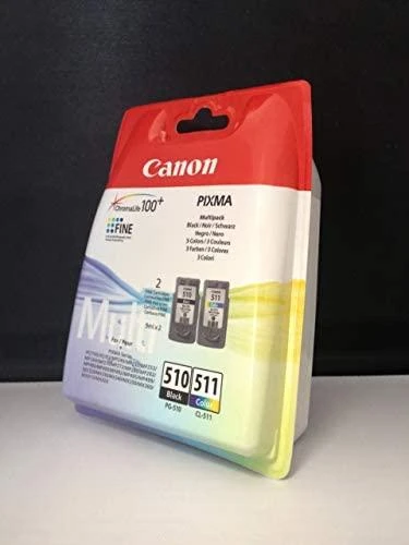 CANON 1LB PG-510 / CL-511 rašalo kasetė juodas ir spalva standartinė talpa juoda: 240 puslapių spalva: 244 puslapiai sudėtinė pakuotė