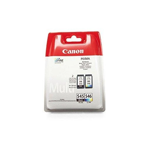CANON 1LB PG-545 / CL-546 rašalo kasetė juodas ir spalva standartinė talpa bk: 180p cl: 180p 2 pakuočių lizdinė plokštelė be signalizacijos