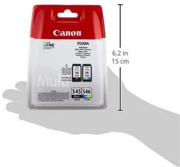CANON 1LB PG-545 / CL-546 rašalo kasetė juodas ir spalva standartinė talpa bk: 180p cl: 180p 2 pakuočių lizdinė plokštelė be signalizacijos