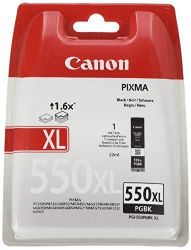 CANON 1LB PGI-550XL PGBK rašalo kasetė juodas standartinės talpos 500 puslapių 1 pak. XL
