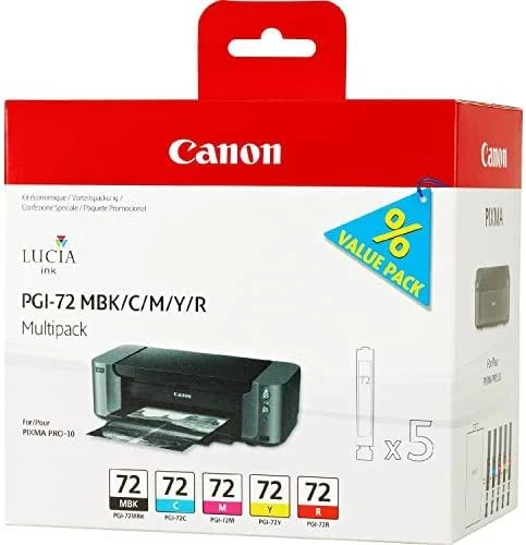 CANON PGI-72 MBK/C/M/Y/R Multi Pack, skirtas PIXMA-PRO 10