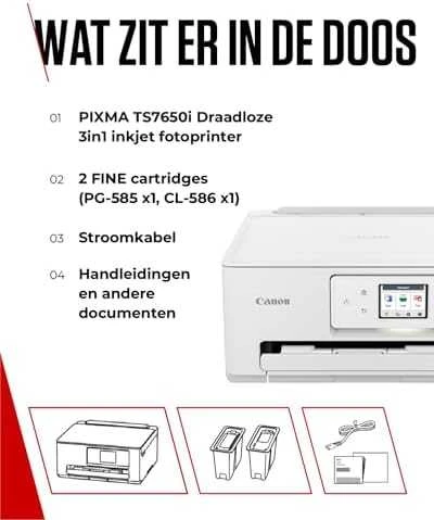 Spausdintuvas Canon | daugiafunkcis įrenginys | PIXMA TS7650i | Inkjet | Spalvotas | A4 | Wi-Fi | Baltas