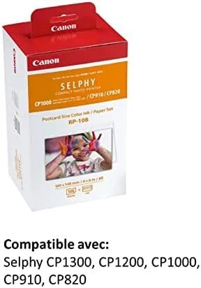 Canon spalvoto rašalo/popieriaus rinkinys SELPHY CP1300 Spausdintuvas | RP-108