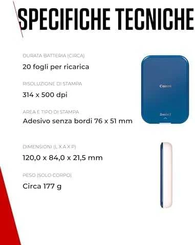 Canon Zoemini 2 foto spausdintuvas (navy)