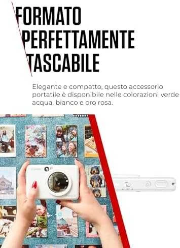 Canon Zoemini S2 mažų nuotraukų spausdintuvas ir fotoaparatas, Perlo baltumo