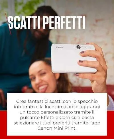Canon Zoemini S2 mažų nuotraukų spausdintuvas ir fotoaparatas, Perlo baltumo