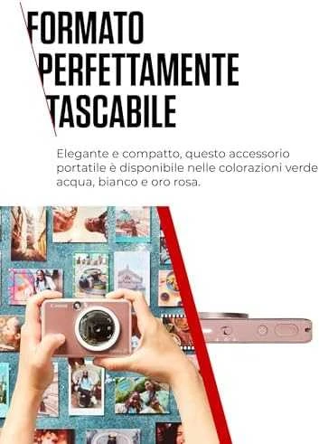 Canon Zoemini S2 mažų nuotraukų spausdintuvas ir fotoaparatas, Rausvo aukso