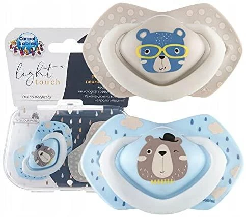 CANPOL BABIES silikoninis simetrinis čiulptukas BONJOUR PARIS, 18 mėn.+, 2 vnt., 22/649_blu