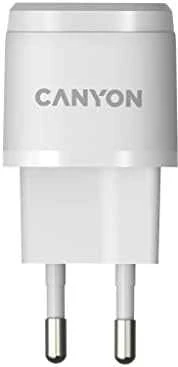 CANYON H-20-05, PD 20W Įvestis: 100V-240V, Išvestis: 1 prievado įkrovimas: USB-C:PD 20W (5V3A/9V2.22A/12V1.66A), Eu kištukas, Viršįtampa, perkaitęs, Apsauga nuo viršsrovių ir trumpojo jungimo Atitinka CE RoHs, ERP. Dydis: 68,5*29,2*29,4mm, 32,5g, Baltas