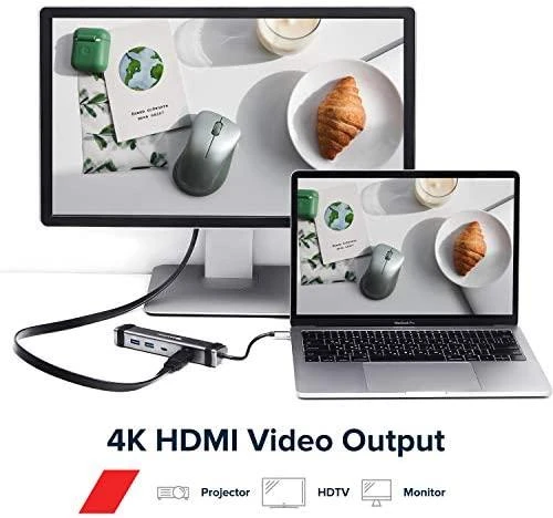CANYON hub DS-3 4in1 USB-C Kosminė pilka