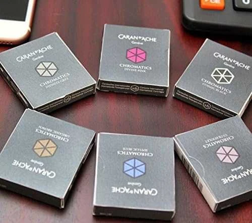 Caran d`Arche Naboje rašalo spalvos Chromatics pilka 6 vnt