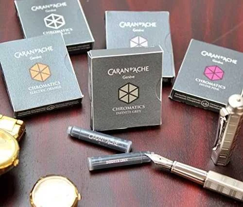 Caran d`Arche Naboje rašalo spalvos Chromatics pilka 6 vnt