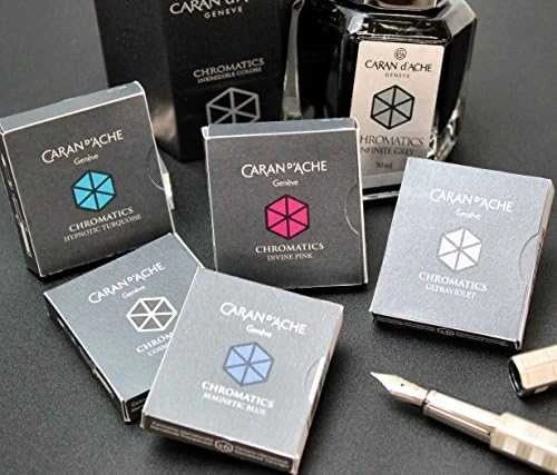 Caran d`Arche Naboje rašalo spalvos Chromatics rožinė 6 vnt