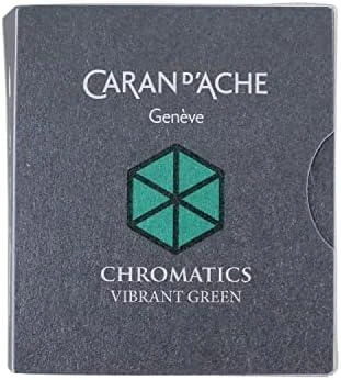 Caran d'Ache Chromatics žalių rašalo kasečių pakuotė