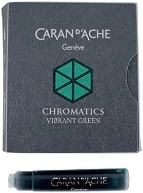Caran d'Ache Chromatics žalio rašalo kasetės pakuotė