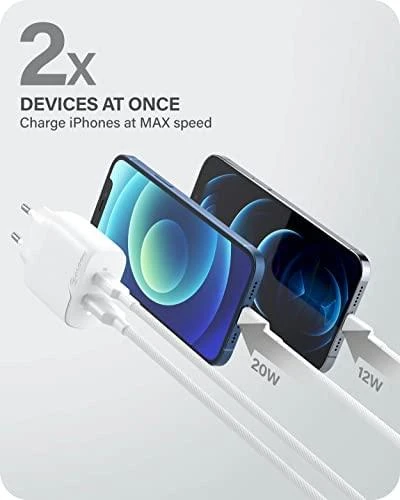 Įkroviklis Alogic Alogic Įkrovimo adapteris USB-C 2x32W baltas