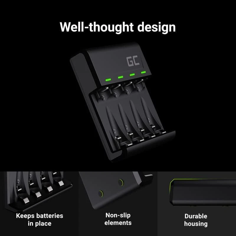 Green Cell VitalCharger įkroviklio detalių apžvalga