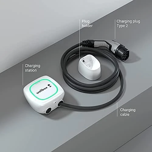Wallbox | Pulsar Plus elektrinis automobilinis įkroviklis Type 2, 22kW | 22 kW | Wi-Fi, Bluetooth | 5 m | Baltas