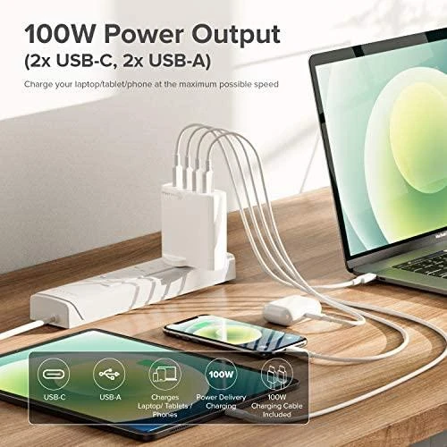Brūkšnys Alogic WCG4X100 2x USB-A 2x USB-C 5 A (WCG4X100- ES)
