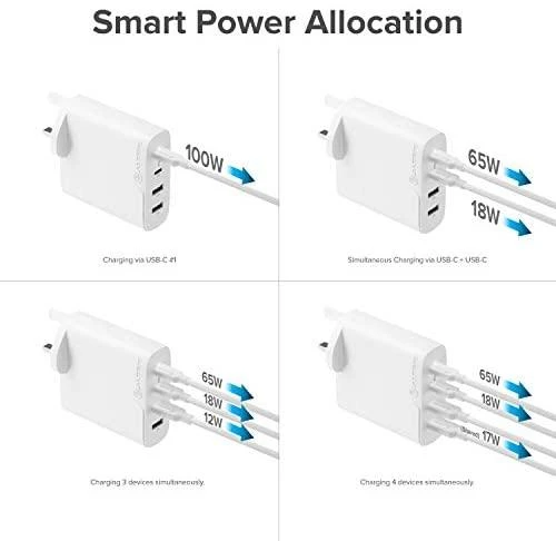 Brūkšnys Alogic WCG4X100 2x USB-A 2x USB-C 5 A (WCG4X100- ES)