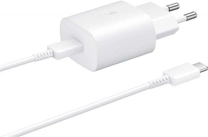 Įkroviklis Samsung EP-TA800NW 25W + Type-C kabelis 25W baltas
