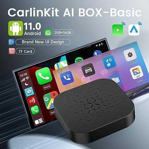 Belaidis adapteris Carlinkit 5.0 2AIR Wireless Adapter Apple CarPlay / Android Auto, Juodas