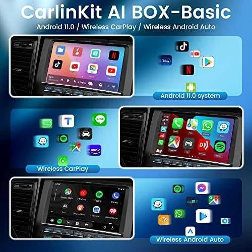 Belaidis adapteris Carlinkit 5.0 2AIR Wireless Adapter Apple CarPlay / Android Auto, Juodas