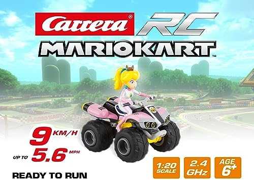 Carrera Radijo bangomis valdoma transporto priemonė Quad Mario Princess Peach