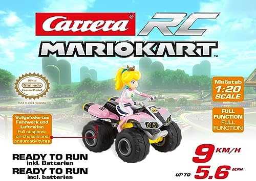 Carrera Radijo bangomis valdoma transporto priemonė Quad Mario Princess Peach