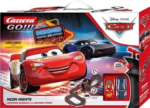 Milly Mally Carrera Go Cars – Neon Nights 5,3 m trasos rinkinys su nuotolinio valdymo automobiliukais