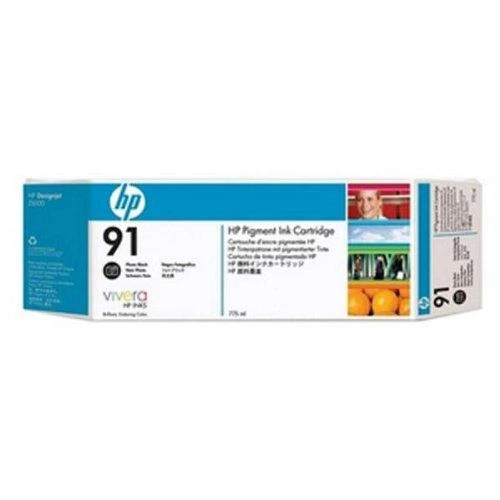 Hewlett Packard (HP) HP 91 775 ml Photo Juodas DesignJet pigmento rašalo kasetė