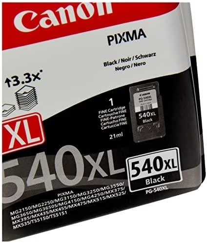 Canon PG-540XL rašalo kasetė, Juodas