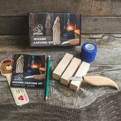 Drožinėjimo rinkinys BeaverCraft DIY03; figūrėlių drožinėjimui pradedantiesiems