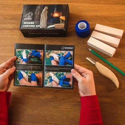 Drožinėjimo rinkinys BeaverCraft DIY03; figūrėlių drožinėjimui pradedantiesiems