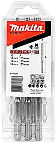 Grąžtas Makita SDS-PLUS Grąžtų Komplektas 3-vnt (6x165, 8x165, 10x165) NEMESIS 2 B-59075