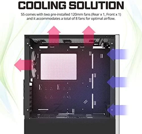 Zalman S5 Juodas „Midi Tower“ Juoda