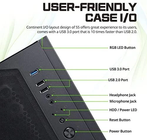 Zalman S5 Juodas „Midi Tower“ Juoda