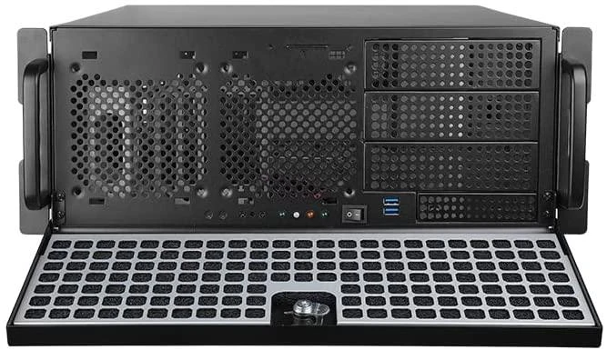 Chieftec UNC-409S-B-OP, Viryklės, Jude, ATX, micro ATX, SECC, 4U, 14 cm