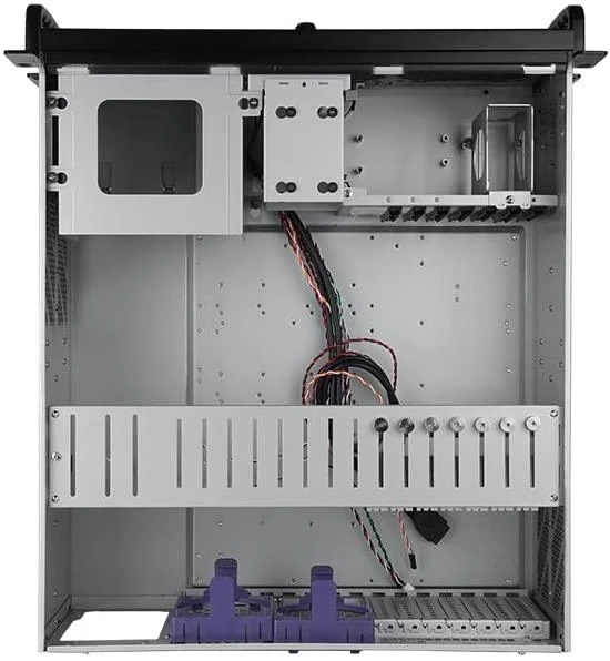 Chieftec UNC-409S-B-OP, Viryklės, Jude, ATX, micro ATX, SECC, 4U, 14 cm
