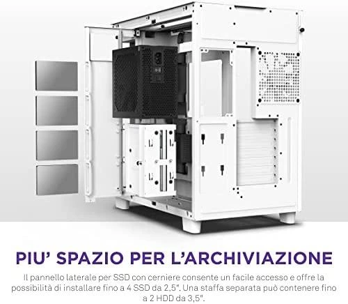 NZXT PC dėklas H9 Elite Midi bokštinis langas baltas