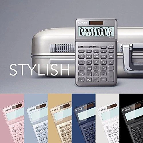 Stalinis skaičiuotuvas CASIO JW-200SC, tamsiai mėlyna sp.