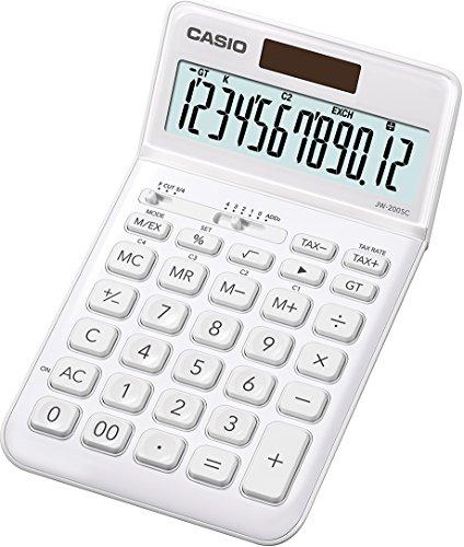 Stalinis skaičiuotuvas CASIO JW-200SC, balta sp.