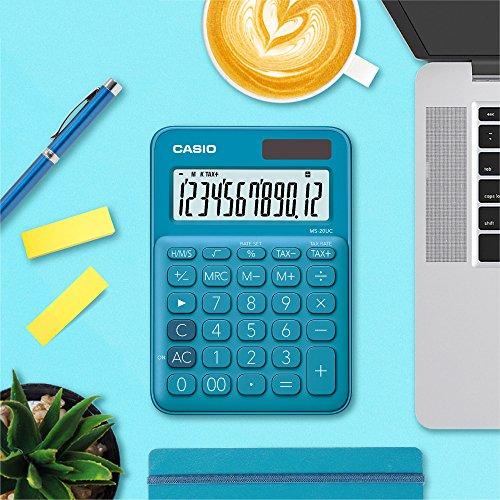 Skaičiuotuvas Casio MS-20UC-BU mėlynas 12 skaitmenų