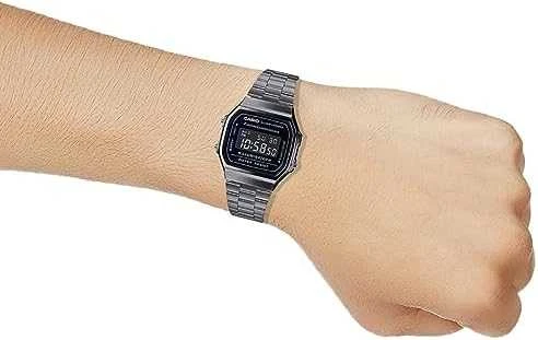 Vyriškas laikrodis CASIO A168WGG-1BDF (zd088d) - KLASYKA + BOX