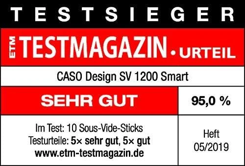 Caso | SousVide cooker | SV 1200 Smart | 1200 W | Nerūdijantis plienas/Juodas