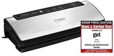 Caso VC 150 Visiškai automatinis vakuumavimo aparatas - Aukštos kokybės nerūdijančio plieno korpusas, 120 W