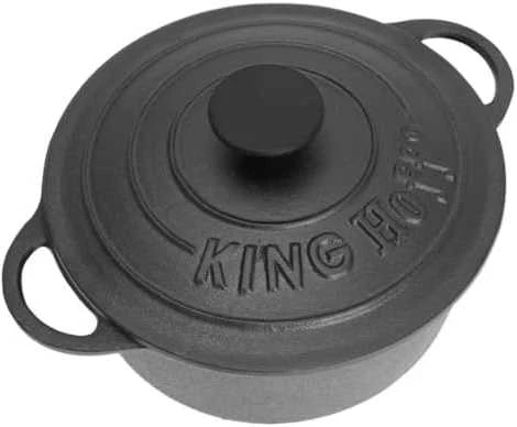 King Hoff Puodas Puodas su dangčiu, ketaus, 24 cm skersmens, 4 l, juodas, „Kinghoff“